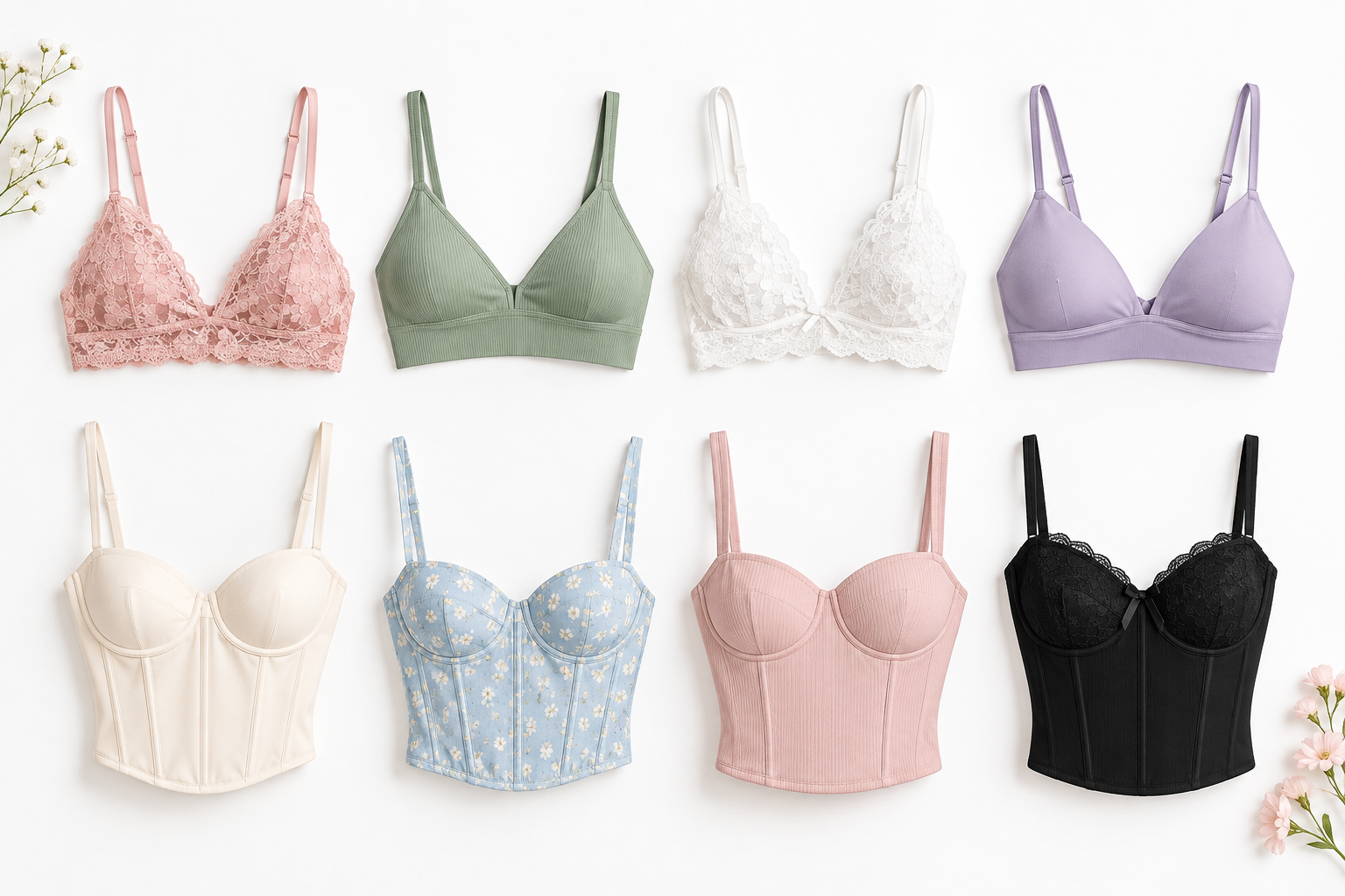 Farklı modellerde bralet ve büstiyer seçenekleri