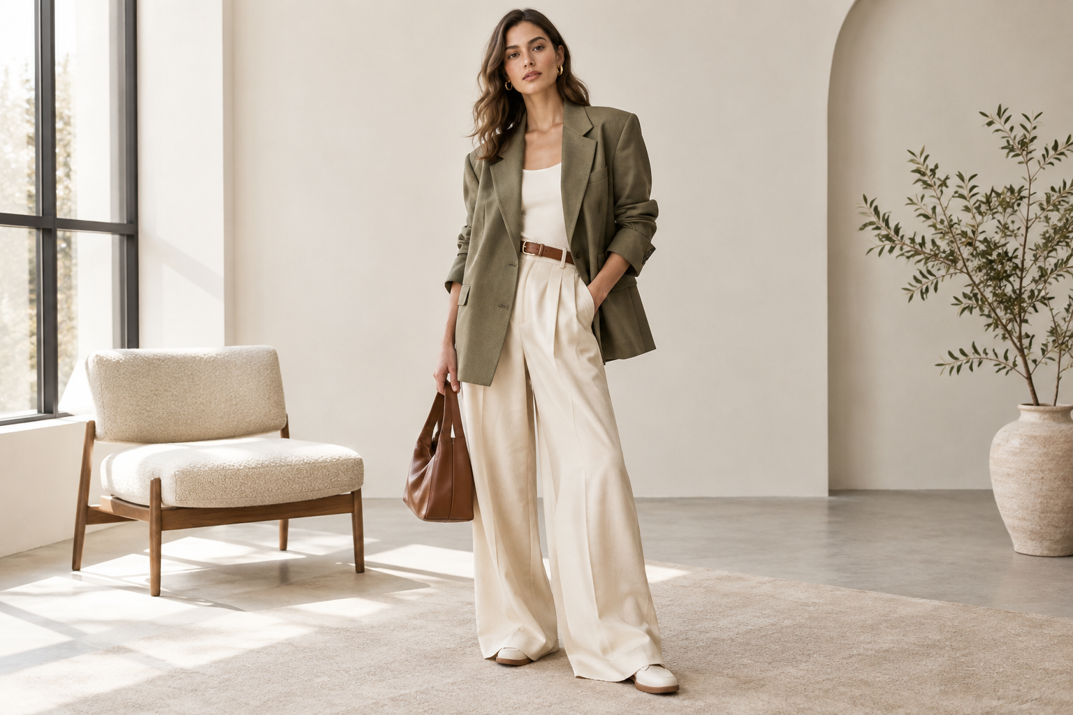 2025 kadın moda trendleri: toprak tonları ve bol kesim kombinler